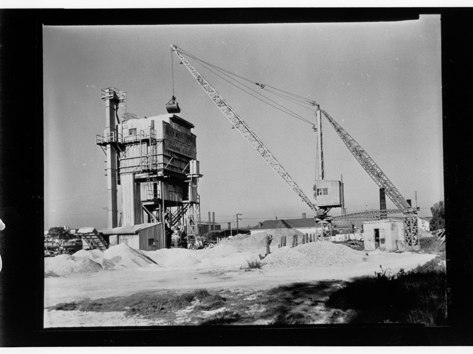 Representative crane and building construction